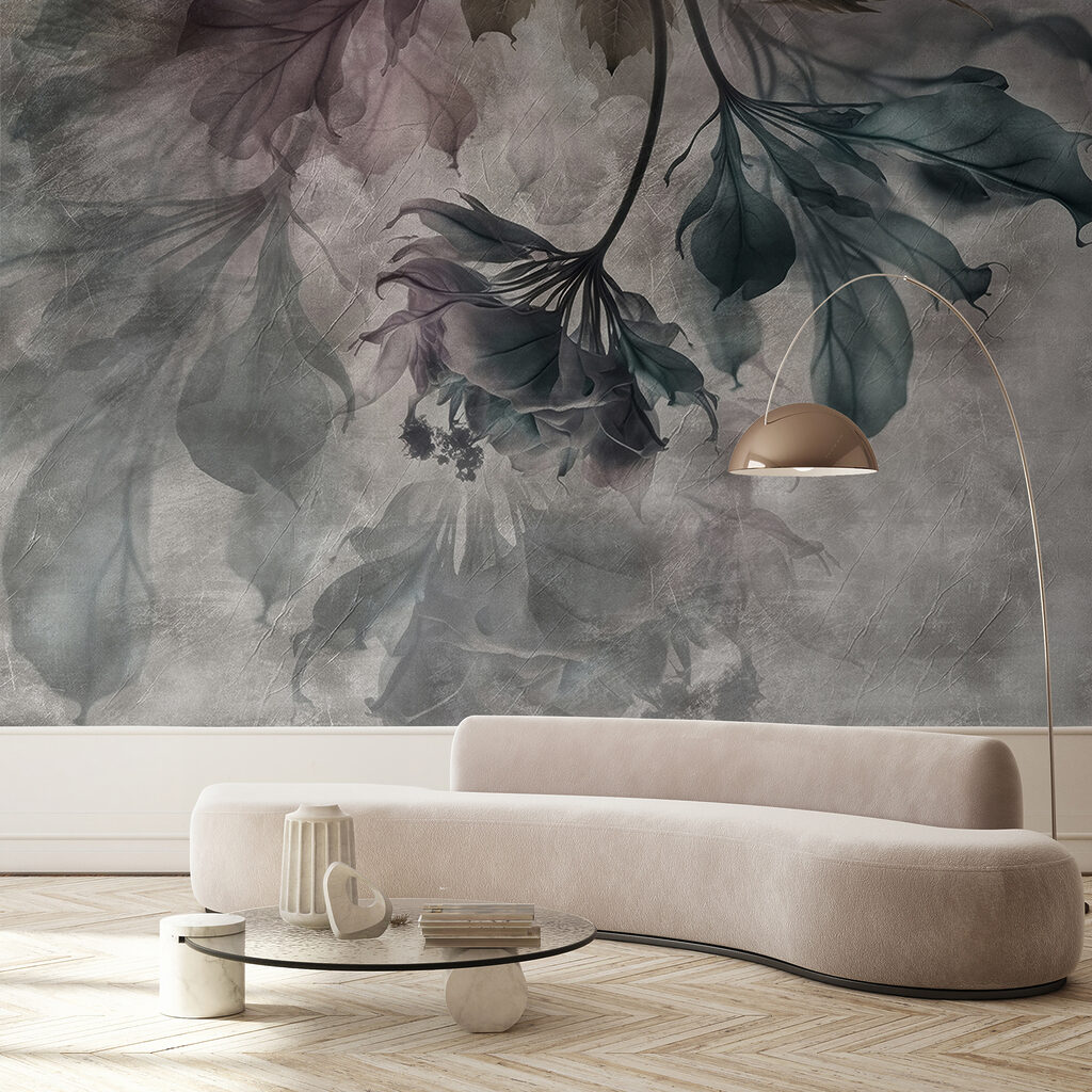 Delicate leaves in soft hues