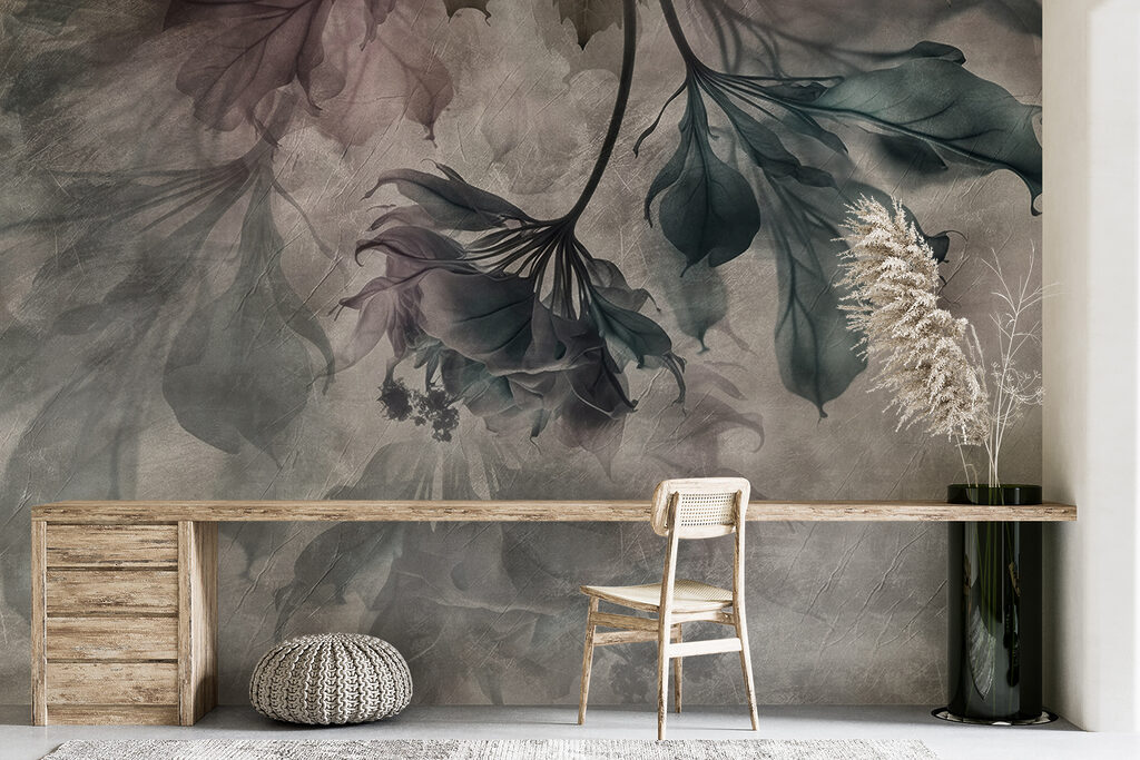 Delicate leaves in soft hues