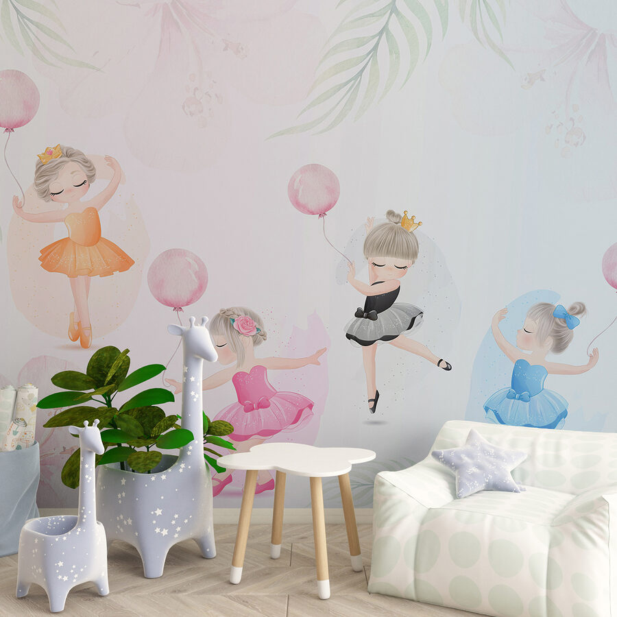Groep meisjes in tutu-jurken