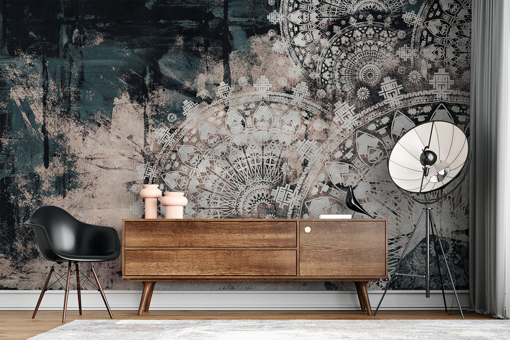 Intricate patterns on a textured surface