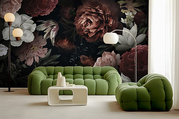 Elegante bloemen op een donkere achtergrond Elegante bloemen op een donkere achtergrond