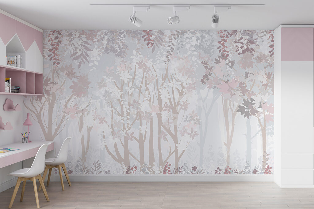 White and pink floral pattern