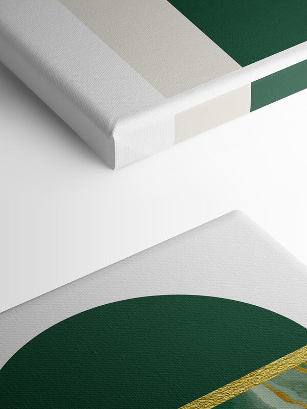 Ronde harmonie in groen en beige. Ronde harmonie in groen en beige.