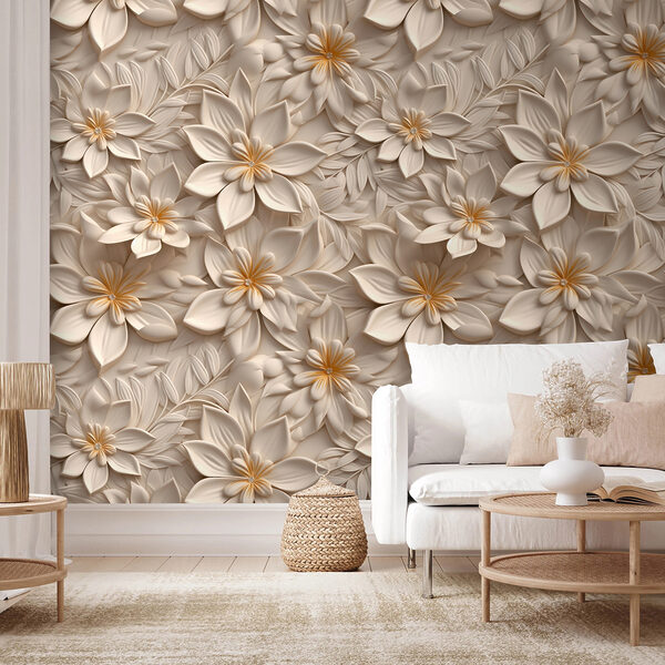 Behang met bloemen Behang met bloemen