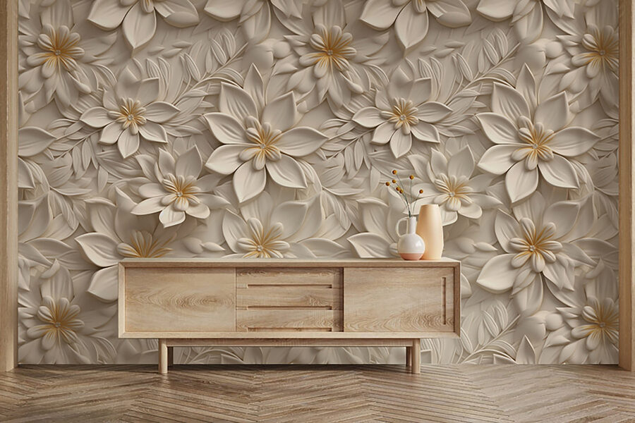 Behang met bloemen Behang met bloemen