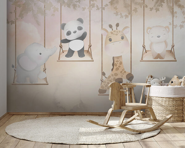 Groep dieren op schommels u95699pir164mr 600x480 - Groep dieren op schommels