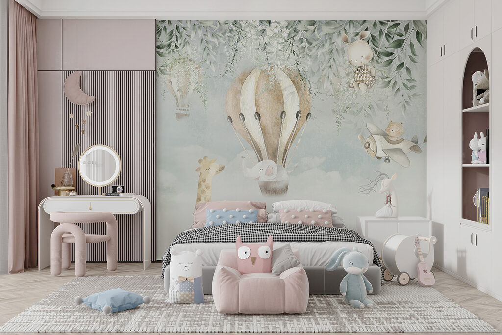 Painting of animals flying in the sky Painting of animals flying in the sky