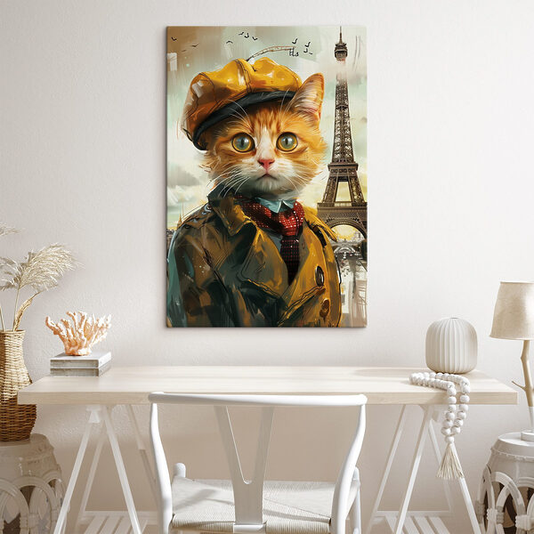 Een kat in een jas en hoed Een kat in een jas en hoed