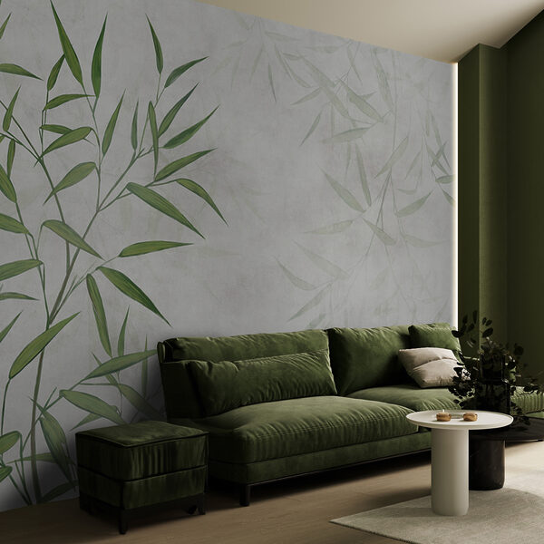 Groene bladeren op een witte achtergrond Groene bladeren op een witte achtergrond