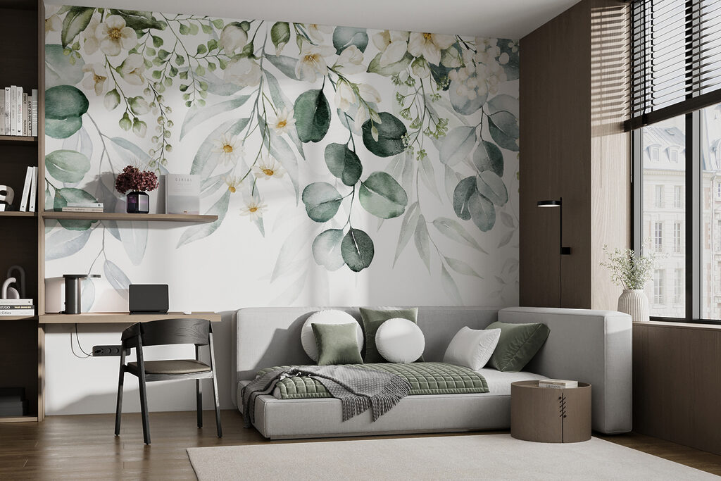 Delicate floral watercolor arrangement