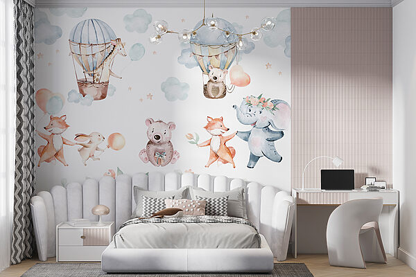 Set van aquareldieren Set van aquareldieren