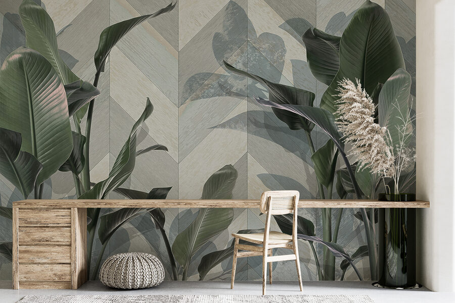 Plant met bladeren