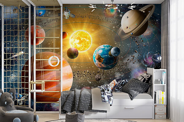 Planeten en sterren in de ruimte Planeten en sterren in de ruimte