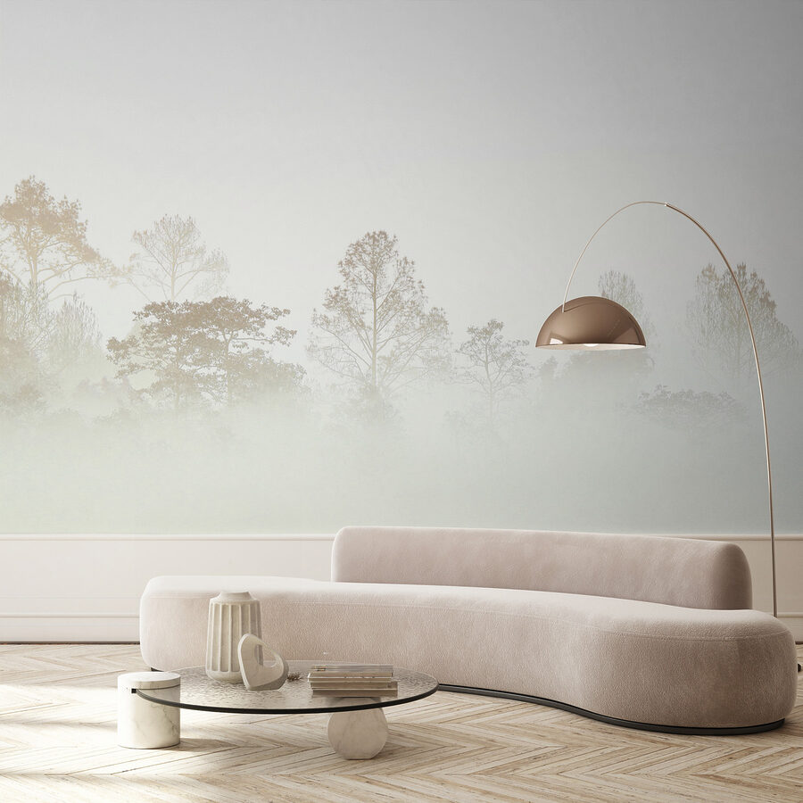 Bomen in de mist