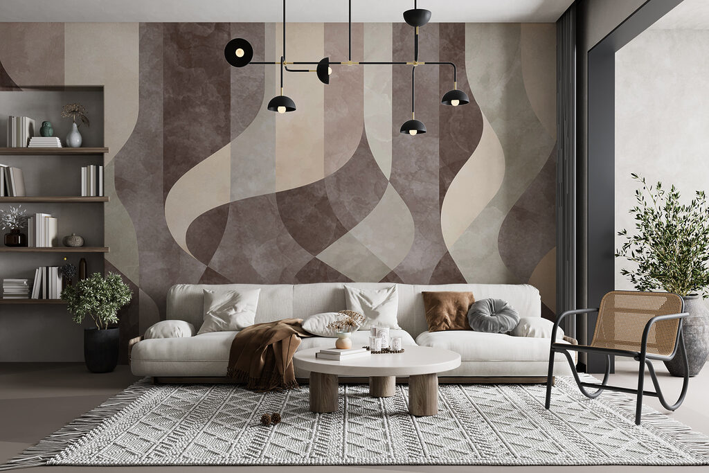 A brown and white striped pattern