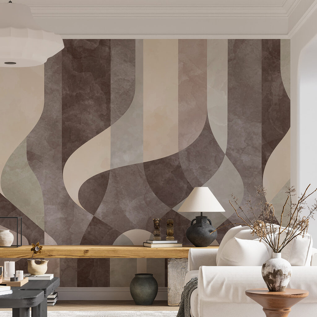 A brown and white striped pattern