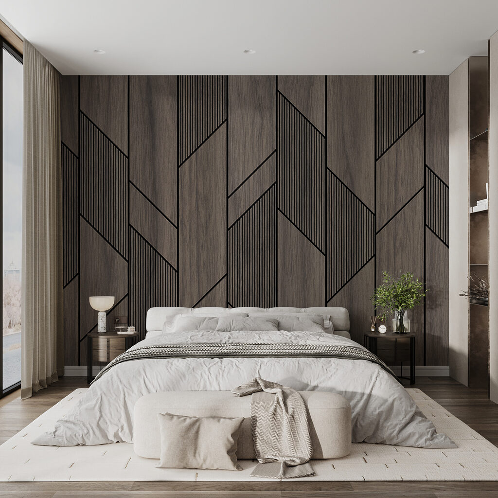 Een houten lambrisering met zwarte lijnen u97427pib4ms 1024x1024 - Een houten lambrisering met zwarte lijnen