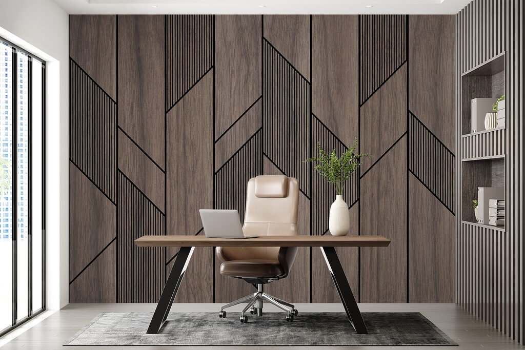 Een houten lambrisering met zwarte lijnen u97427piw3r 1024x683 - Een houten lambrisering met zwarte lijnen