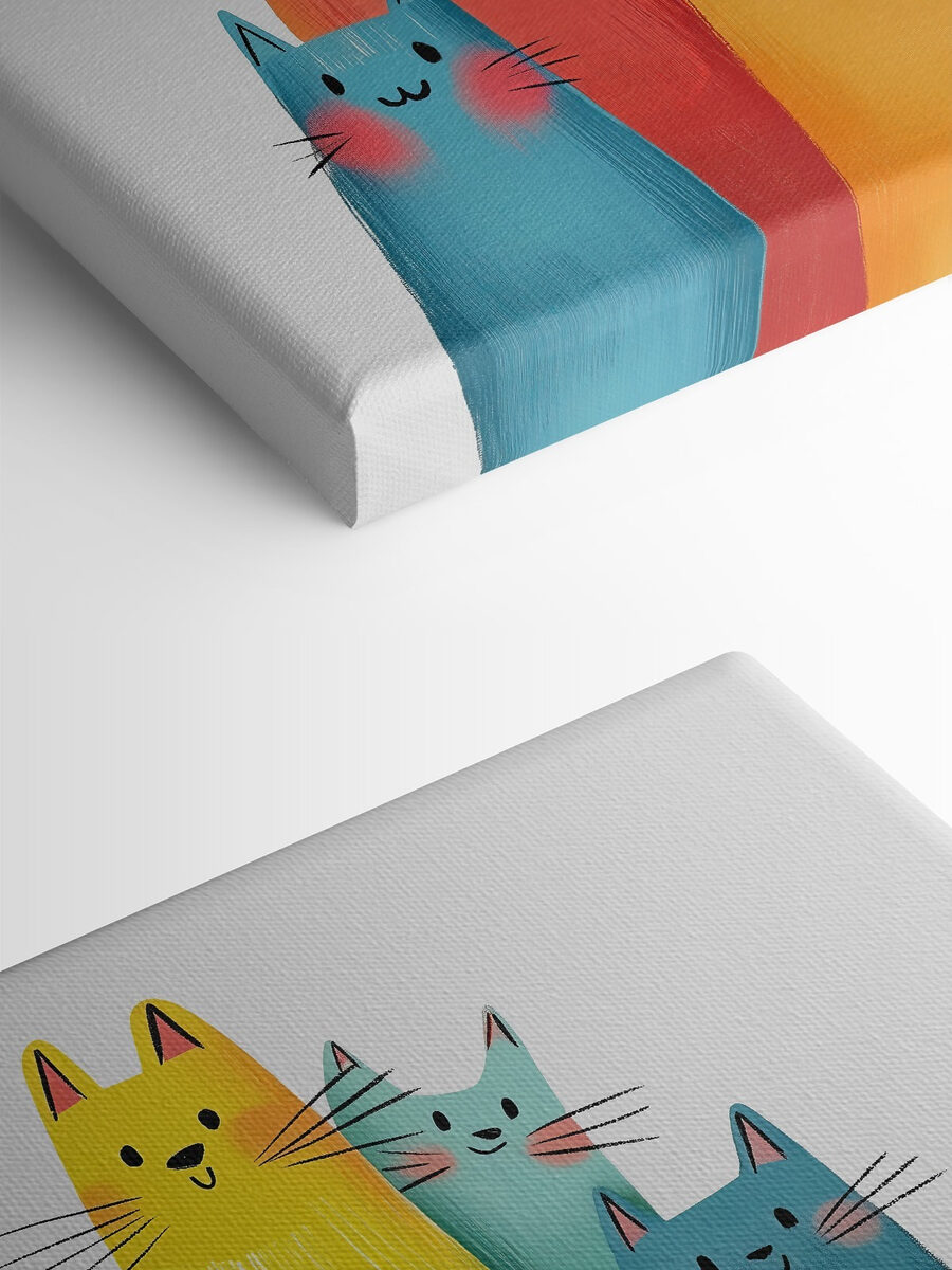 Groep katten met verschillende kleuren