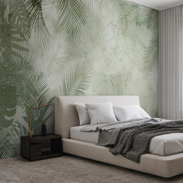 Een muur met palmbladeren Een muur met palmbladeren
