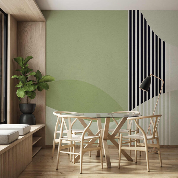 Een groen en zwart geometrisch ontwerp Een groen en zwart geometrisch ontwerp
