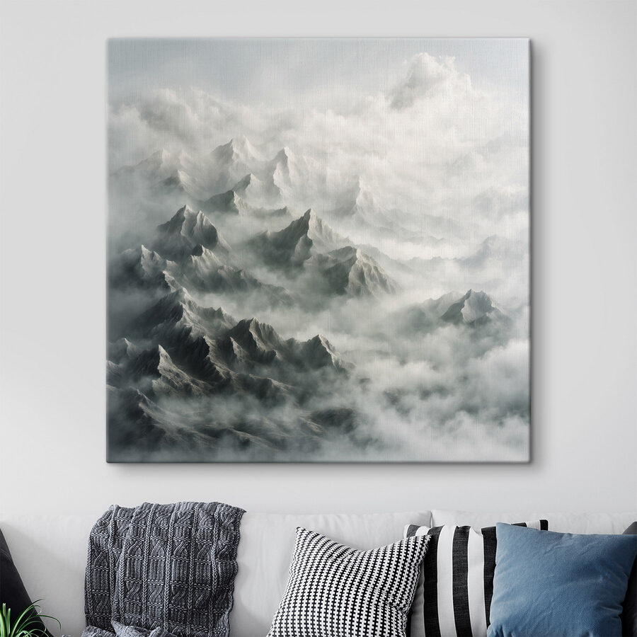 Bergketen met wolken Bergketen met wolken