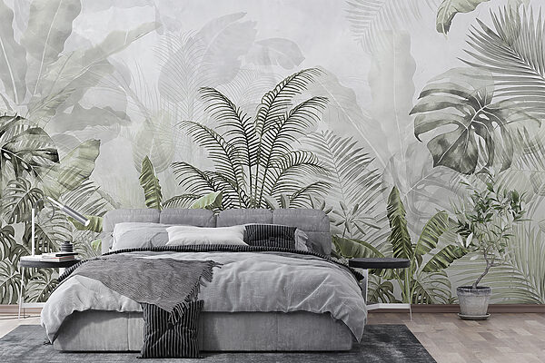 Een behang met planten Een behang met planten