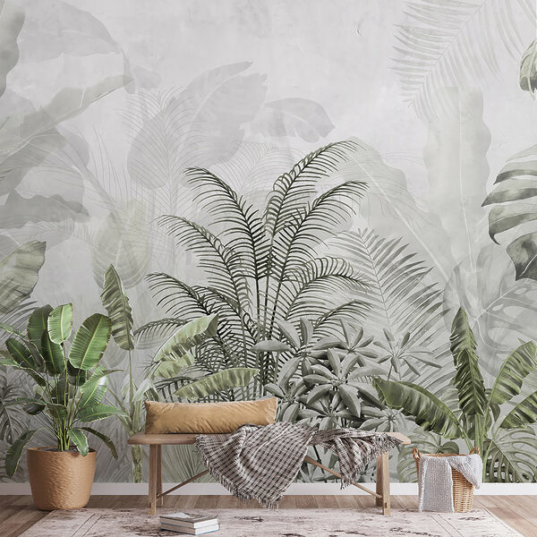Een behang met planten Een behang met planten