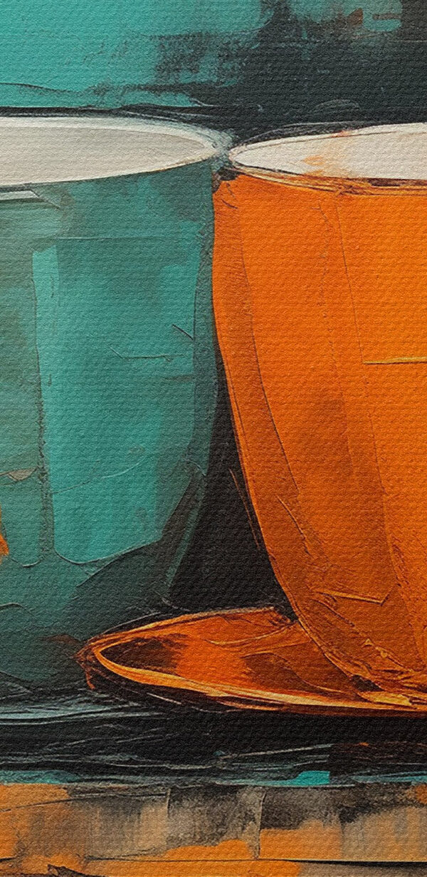 Schilderij van twee kopjes Schilderij van twee kopjes