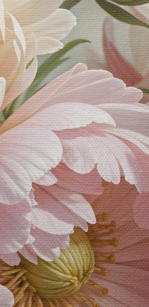 Delicate blooms in soft hues