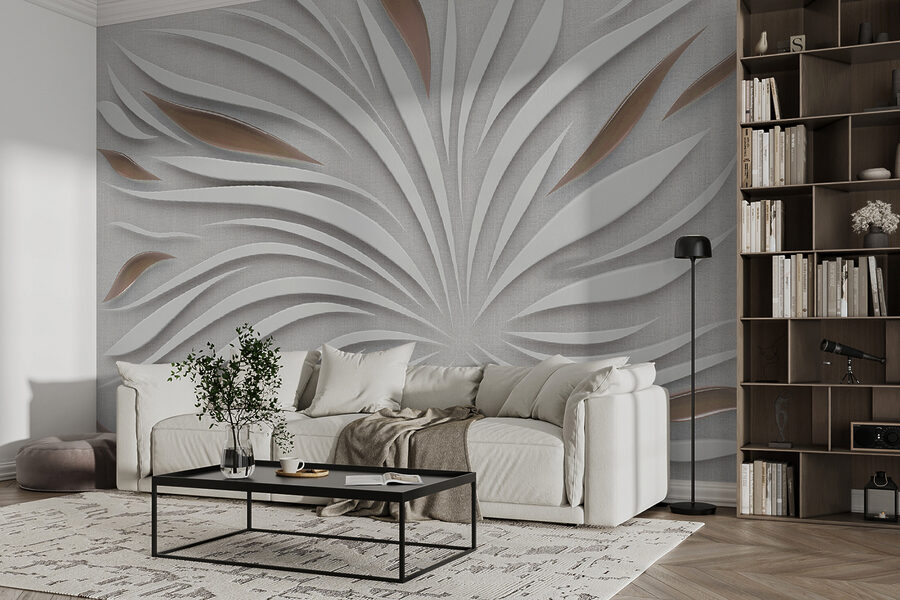 Stralend witte bloemblaadjes met metallic accenten.