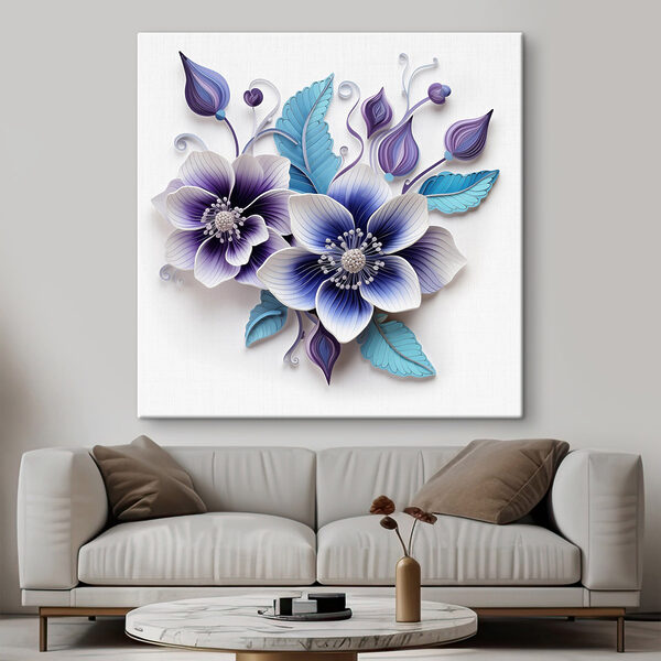 Blauwe en witte bloemen Blauwe en witte bloemen