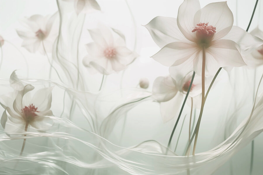 Zachte bloemen in zacht licht