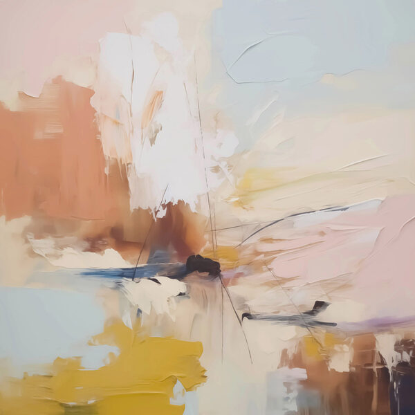 Schilderij van een landschap Schilderij van een landschap