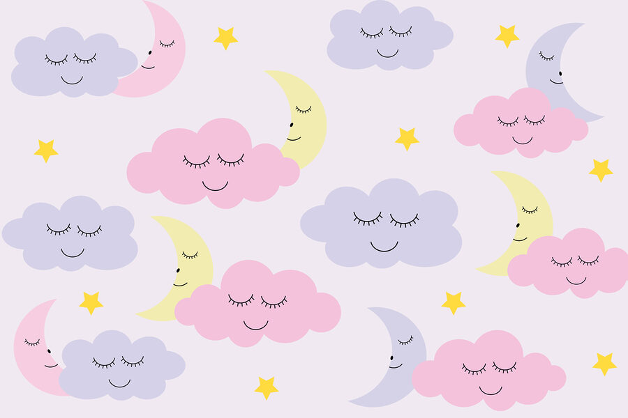 Patroon van wolken en sterren