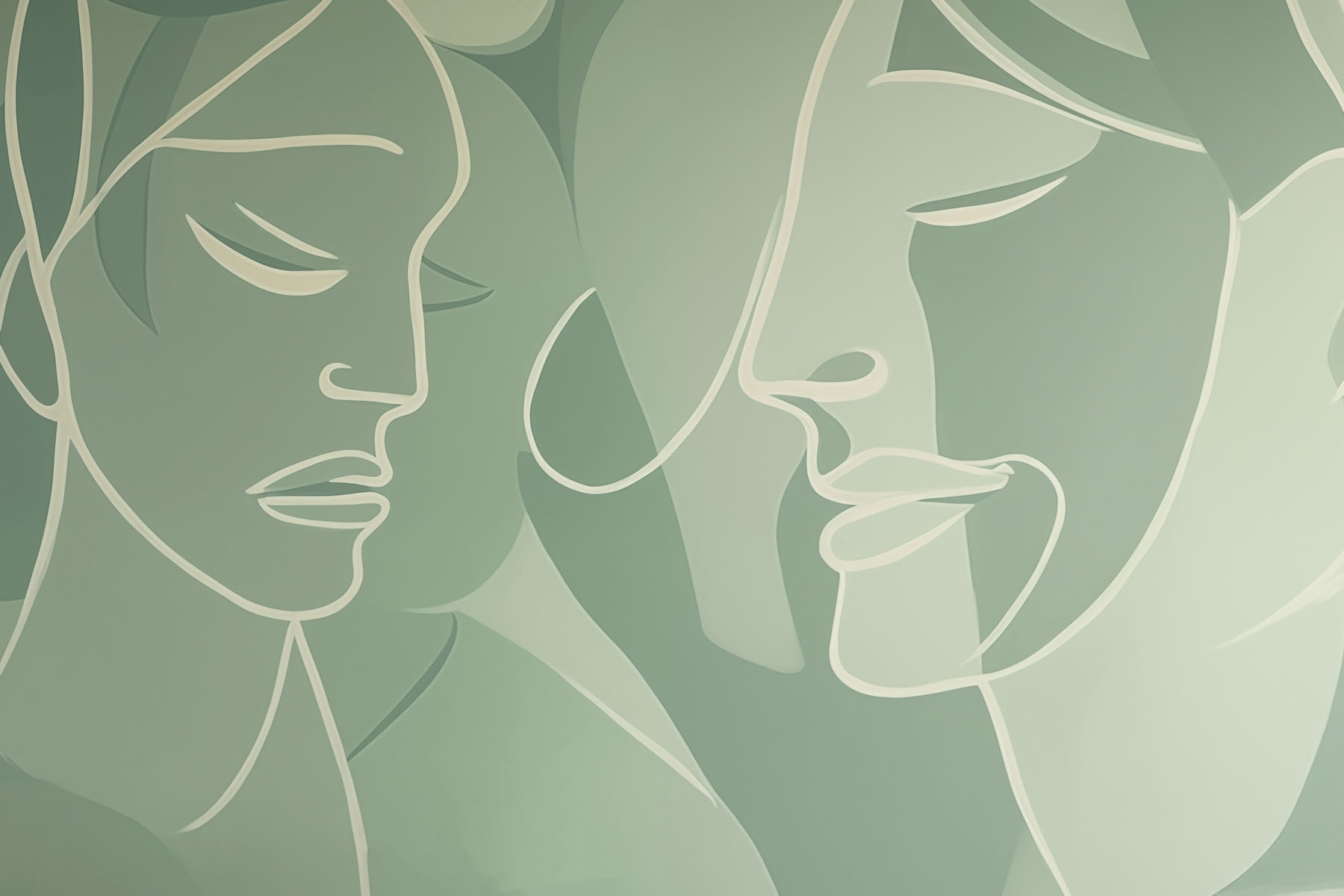 Drawing of a woman's face