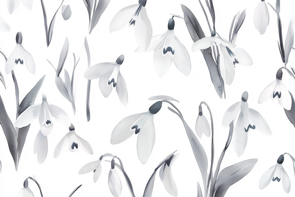 Witte bloemen met grijze bladeren Witte bloemen met grijze bladeren