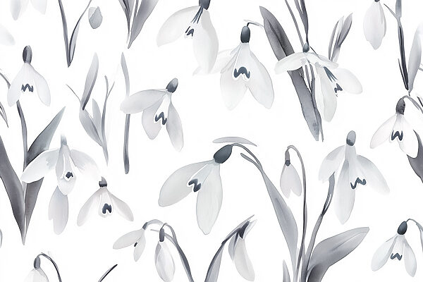 Witte bloemen met grijze bladeren Witte bloemen met grijze bladeren