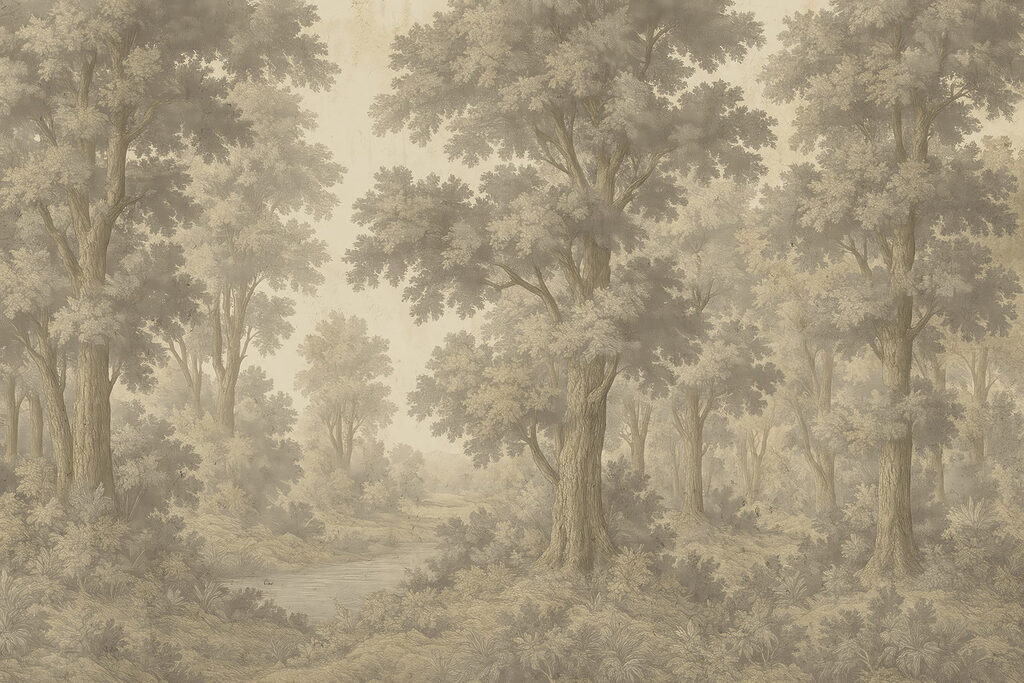 Landschap met bomen en een rivier Landschap met bomen en een rivier