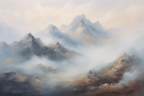 Bergketen met wolken Bergketen met wolken