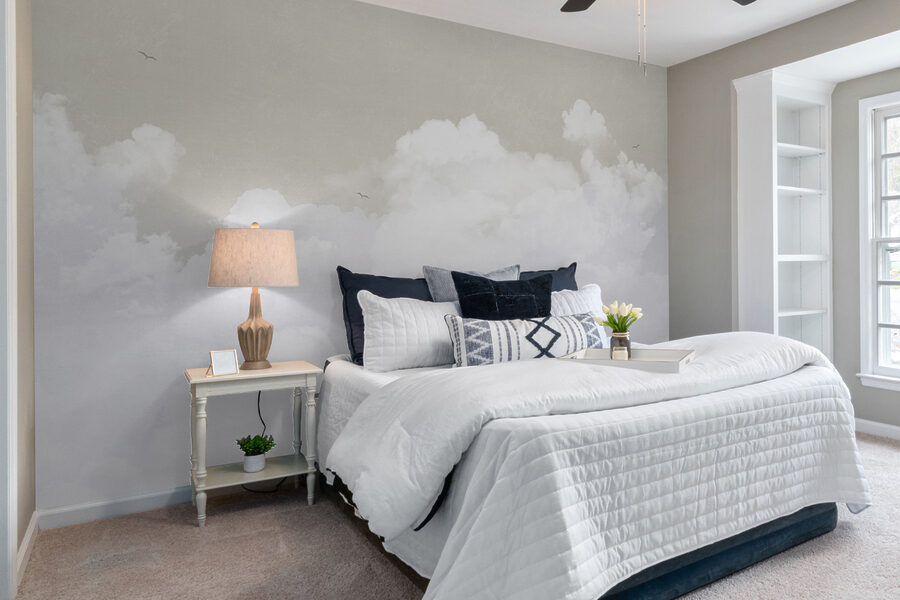 Een witte wolk in de lucht