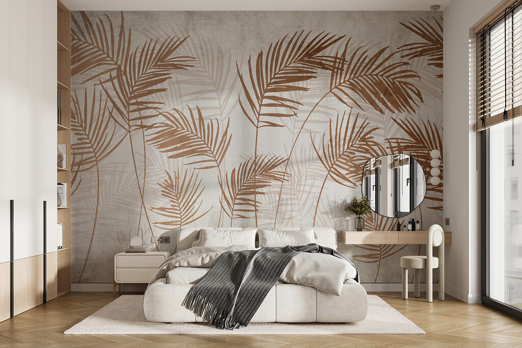 A group of brown leaves