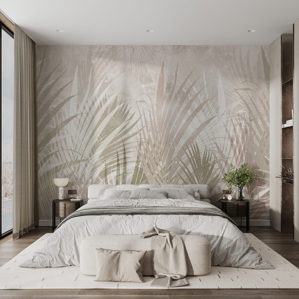 Soft foliage in muted tones