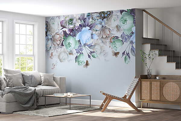 Elegant bloemstuk met vlinders Elegant bloemstuk met vlinders