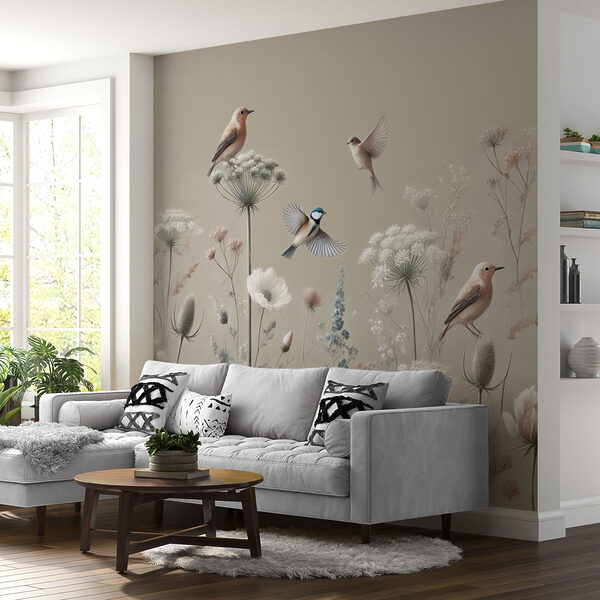 Vogels op bloemen en planten Vogels op bloemen en planten