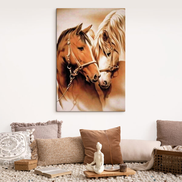 Een close-up van twee paarden Een close-up van twee paarden