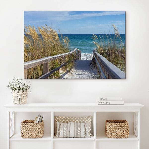 Een wandelpad naar het strand Een wandelpad naar het strand