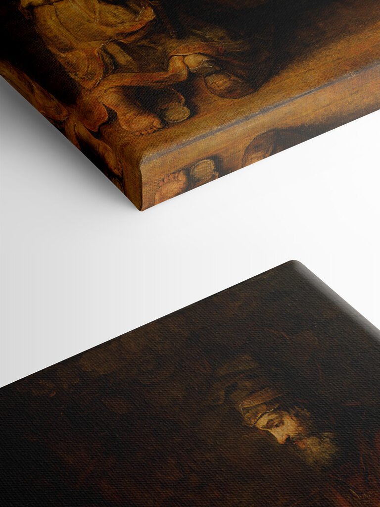 A painting of a group of people A painting of a group of people