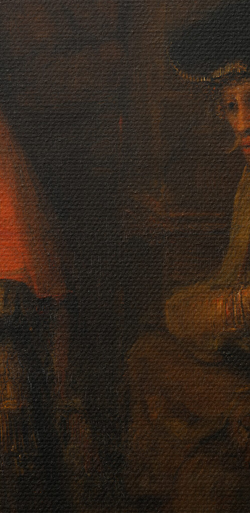 A painting of a group of people A painting of a group of people