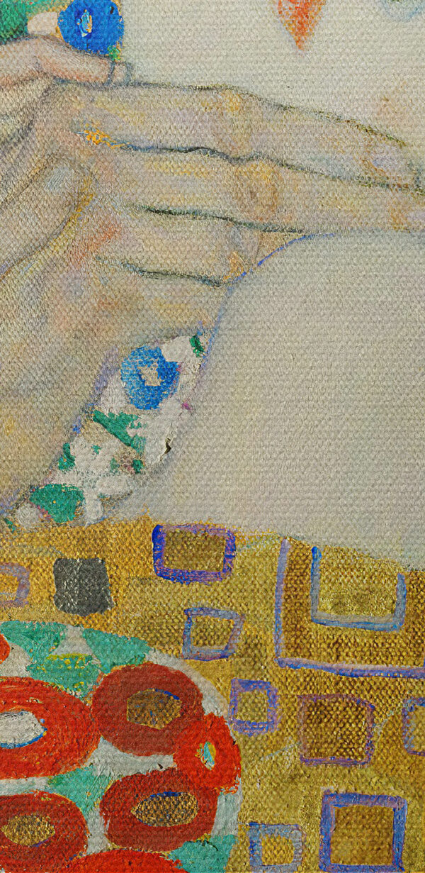 Een schilderij van een man en een vrouw Een schilderij van een man en een vrouw